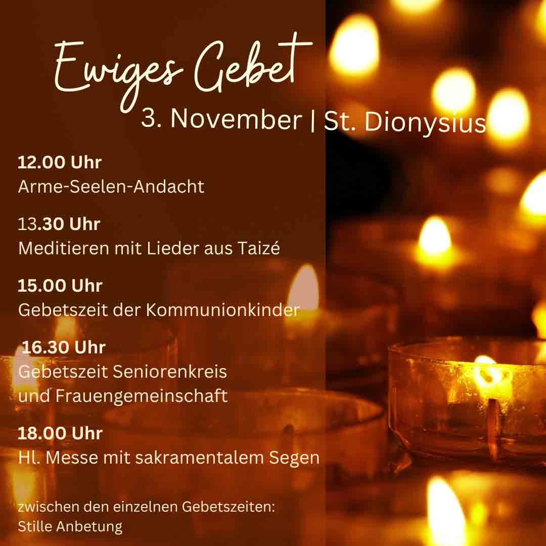 Ewiges Gebet in St. Dionysius (c) kath. Kirchengemeinde St. Bonifatius Düsseldorf