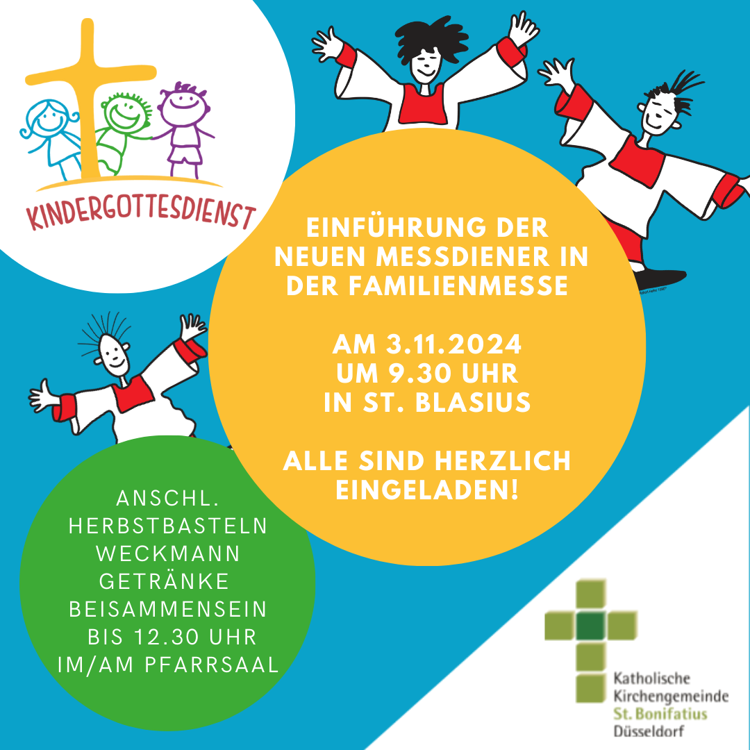 Messdienereinführung in St. Blasius (c) kath. Kirchengemeinde St. Bonifatius Düsseldorf