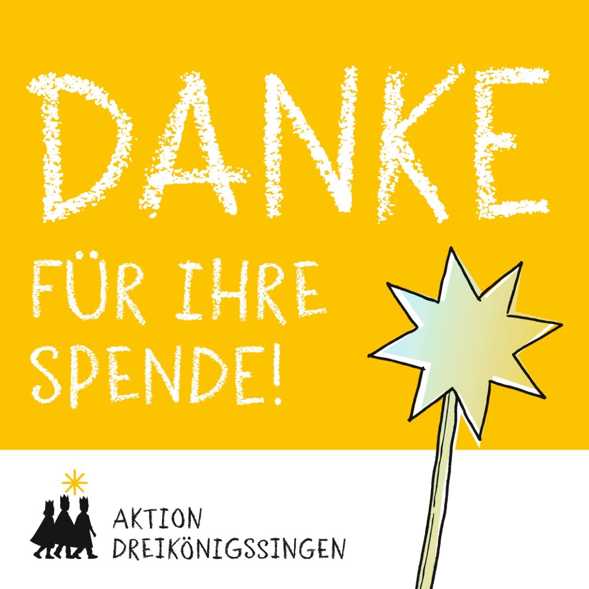 Sternsinger Dank für Spende (c) Kindermissionswerk